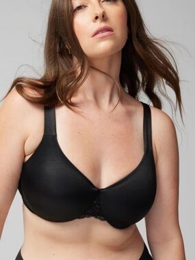Soma Sensuous Sides Minimizer 34DDD Smooth Full-Coverage Black Bra-NWT